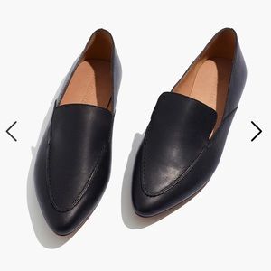 NWT Madewell Frances skimmer black leather loafers